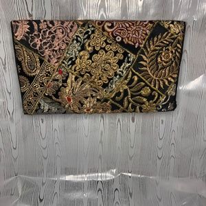 Bollywood Style Brocade Clutch with embroidery
